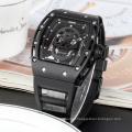 2016 aliexpress popular skeleton skull face watches men sport silicon